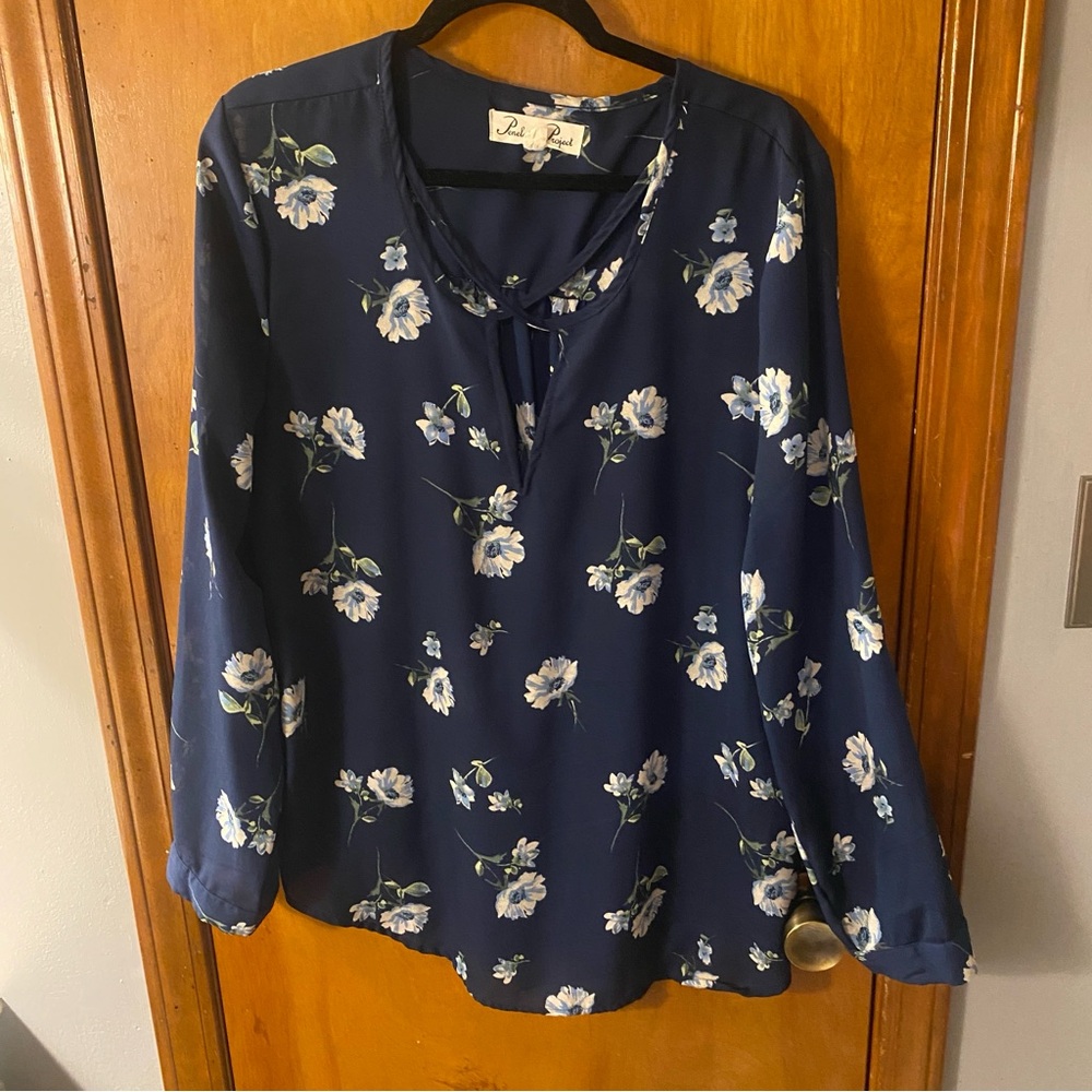 Penelope Project Blue Floral Top